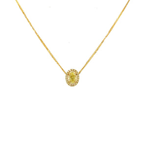 Fancy Yellow Diamond Solitaire Necklace