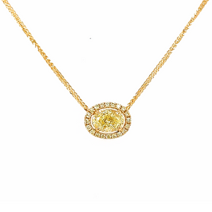 Fancy Yellow Diamond Solitaire Necklace