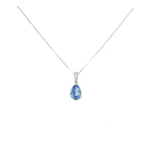 Sapphire and Diamond Pendant in 18K gold (BLUE)